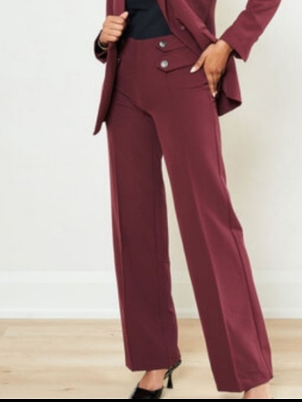 CLEO‎ Women's Wide Leg Trouser Pants Size  6P NEW Office Career